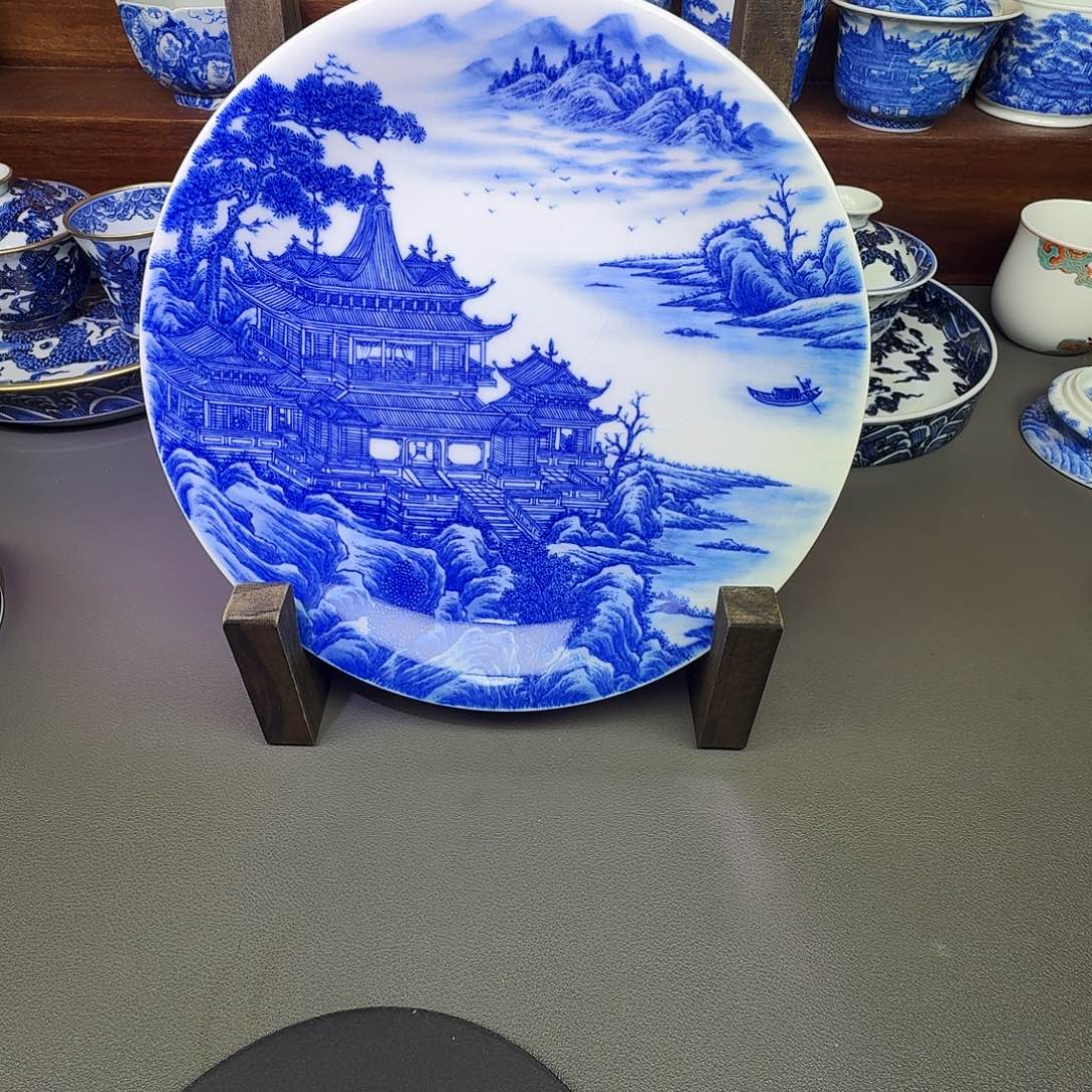 泥塑壶承手工手绘开片