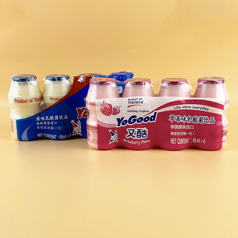 泰国进口YoGooD又酷乳酸菌饮品草莓原味儿童休闲解馋分享小吃零食