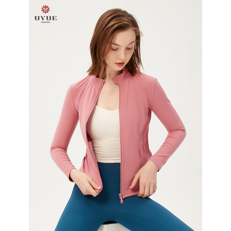 瑜伽服运动健身长袖腰部抽绳宽松外套藏肉显瘦上衣1S1320