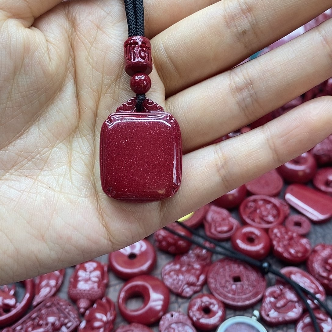 天然辰砂006朱砂吊坠