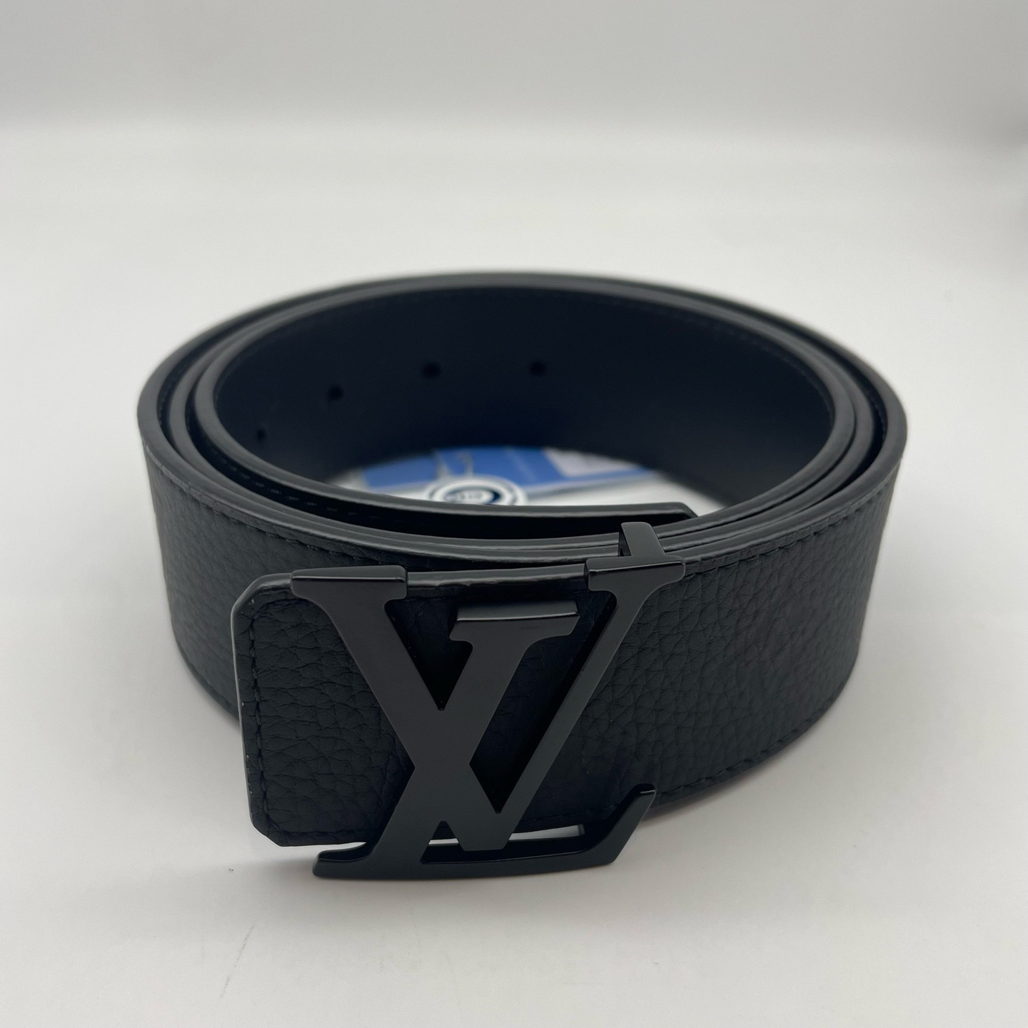 95新 LouisVuitton/路易威登 100码磨砂扣黑色压纹腰带16329377