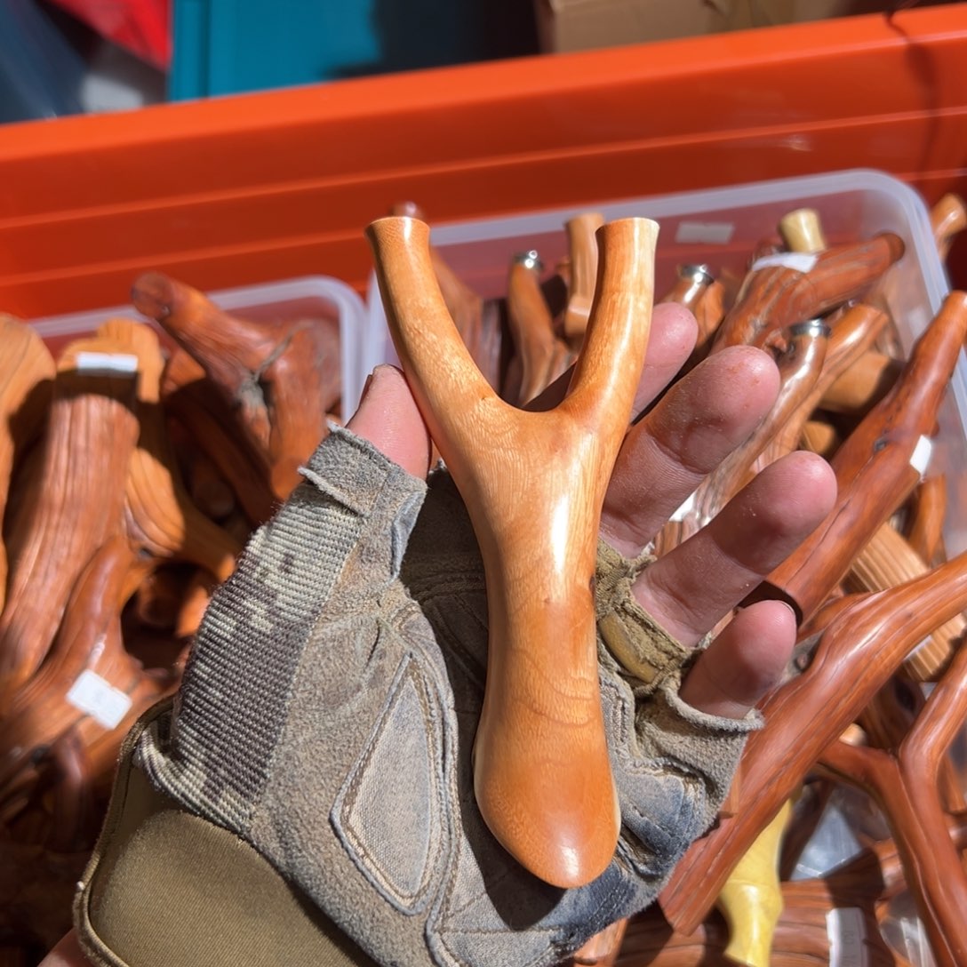 *****火琉璃树杈木弓手工制作