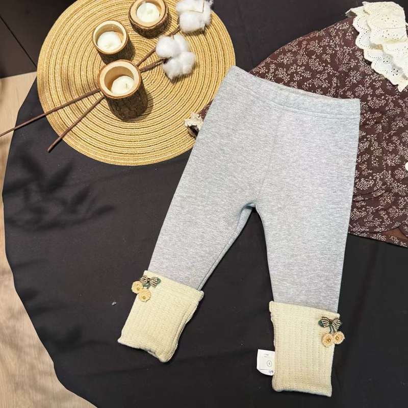 现货【初甜兮】2025冬季森系秋冬小童洋气保暖洋气时尚休闲打底裤