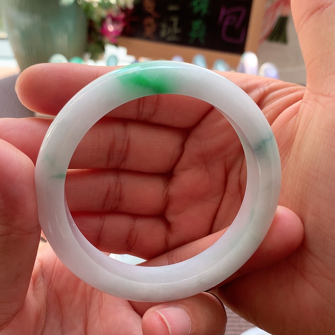 翡翠未镶嵌手镯25号