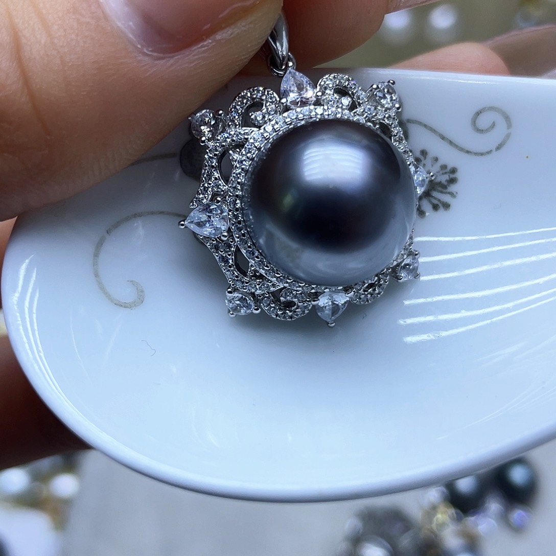 海水珍珠颈饰银S925镶嵌