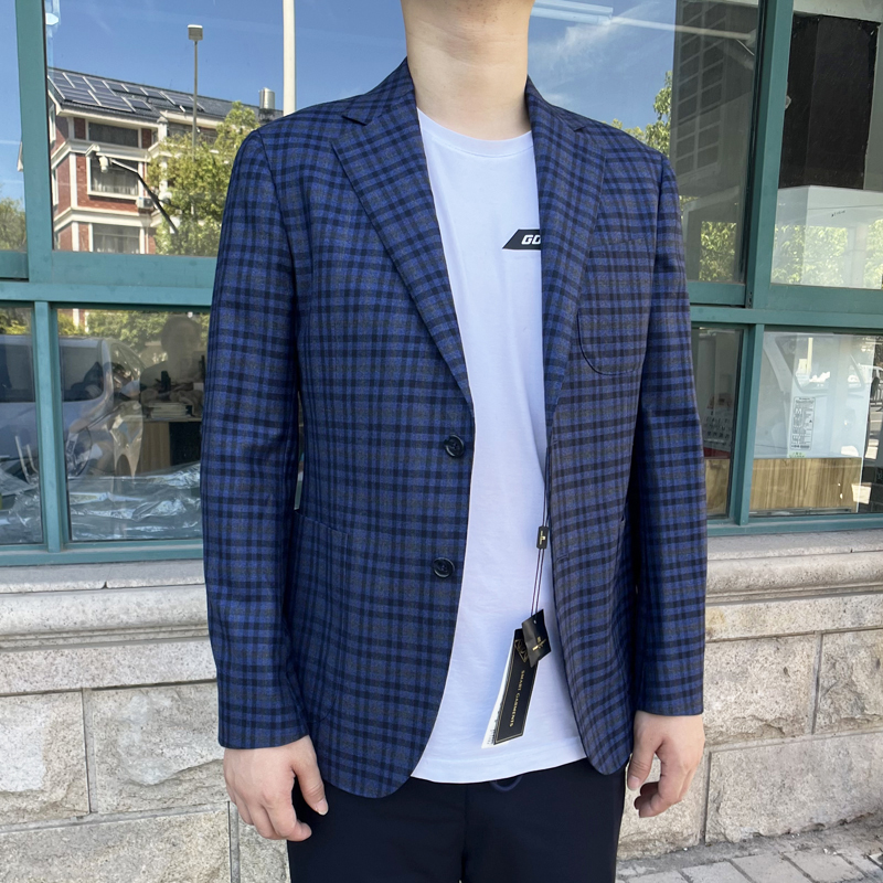 890327羊毛100%男士春秋西服二粒扣纯羊毛单西2025年新款休闲