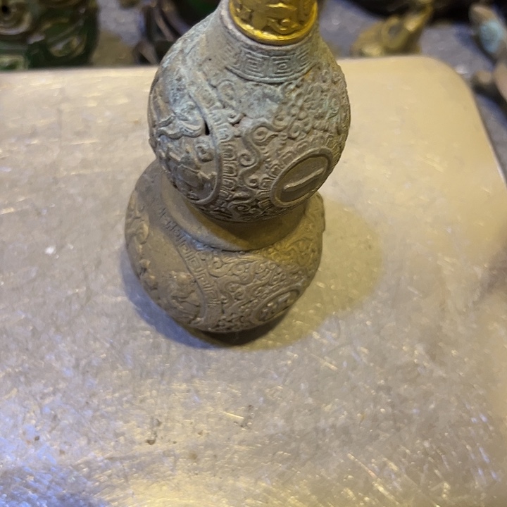 自***然黄铜摆件，文房工艺品摆件