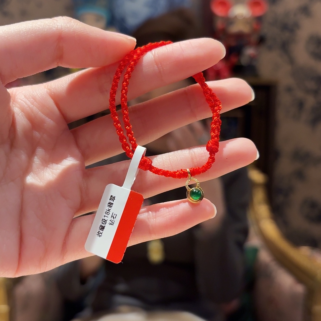翡翠手绳18K金镶嵌辰*辰手串