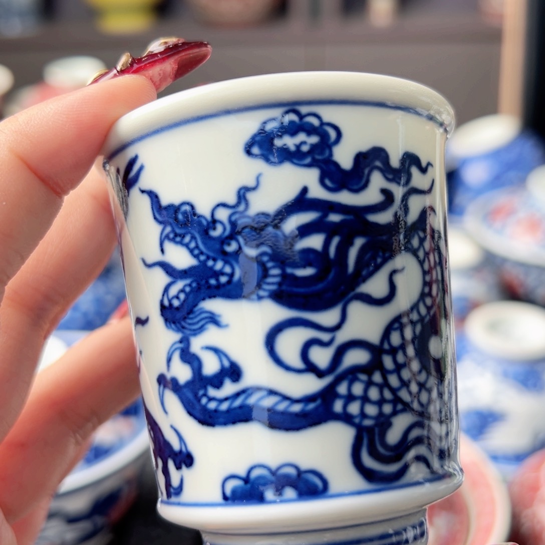 摆件景德镇毛仔柴窑主人杯