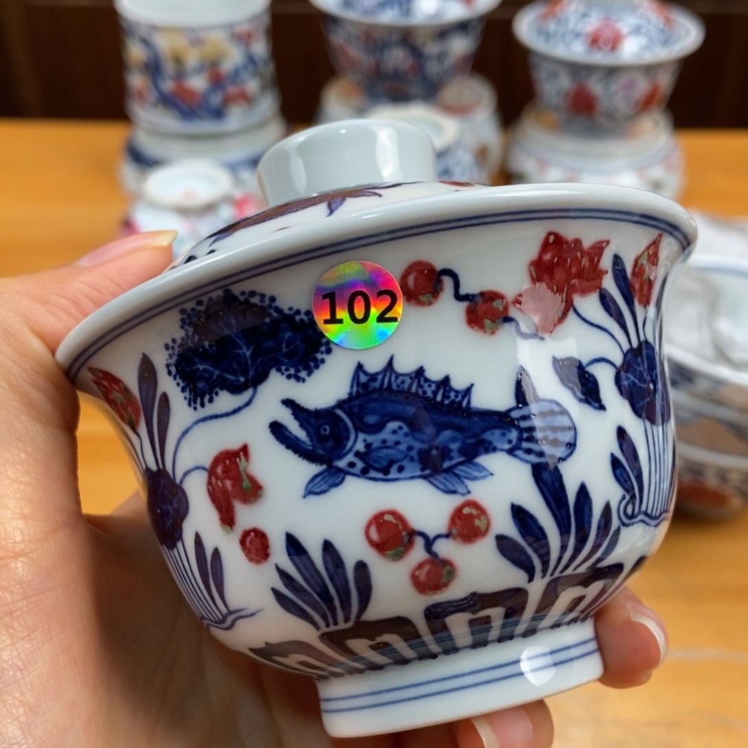 景德镇手绘现代茶具非古董