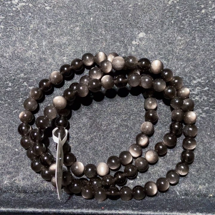 黑曜岩手串未镶嵌神**无