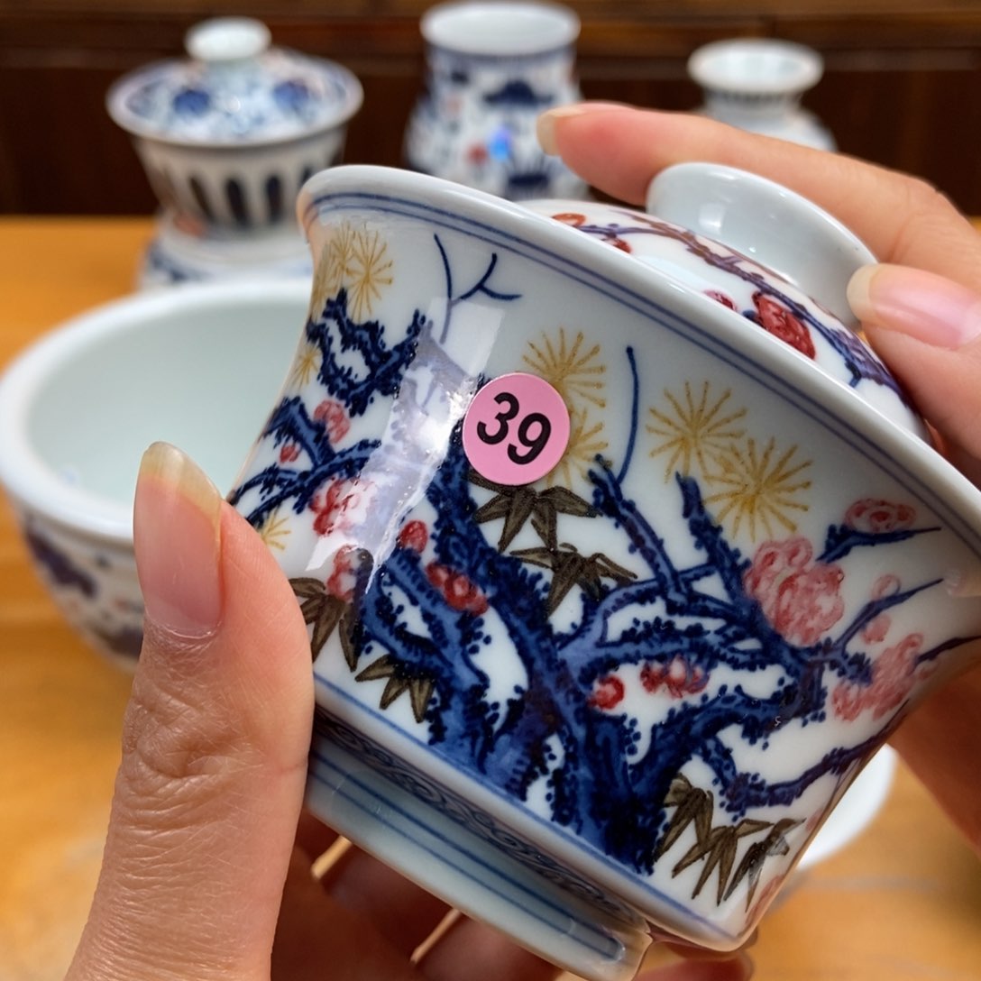 手绘现代茶具非古董