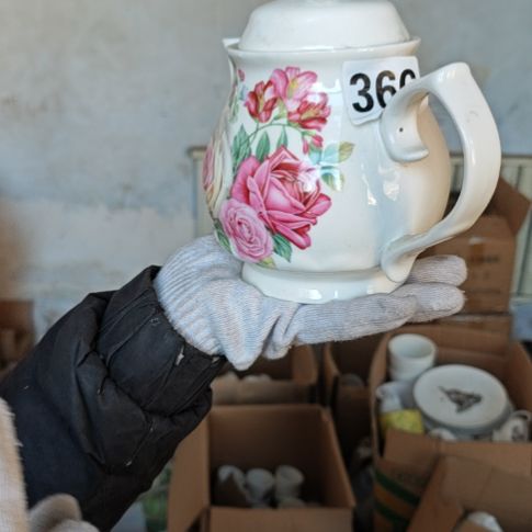 库存瓷片多孔茶壶