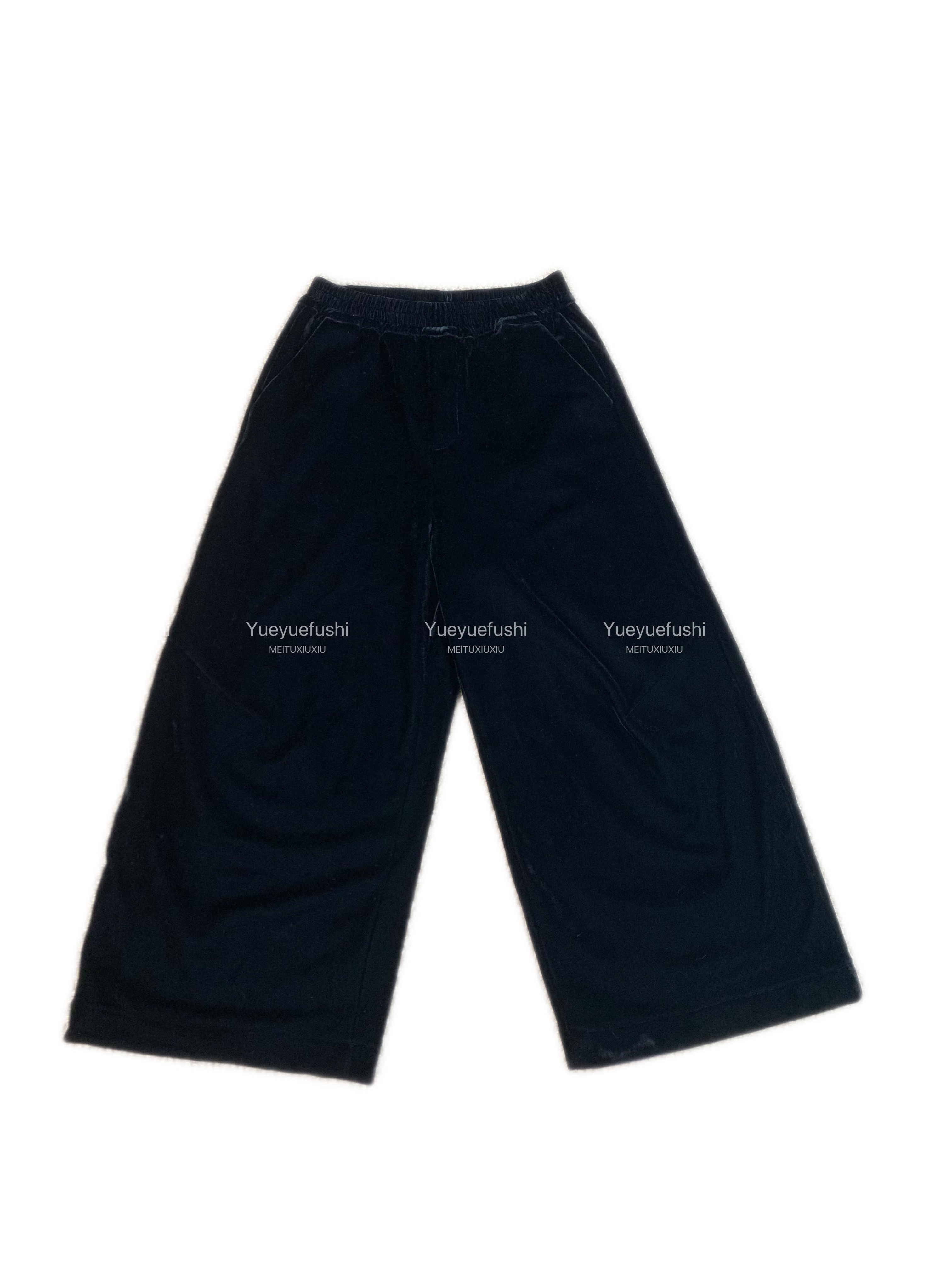 萧萧-丝绒阔腿裤休闲裤