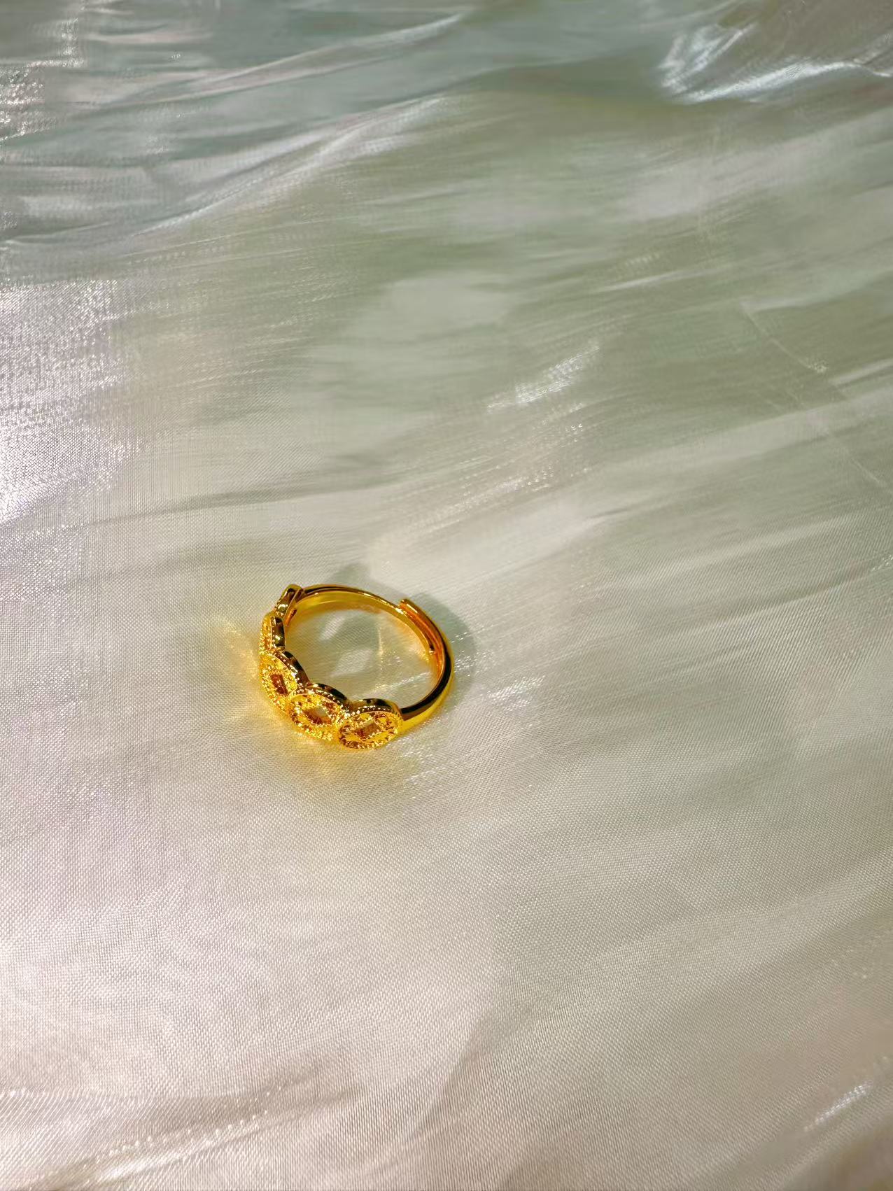 合金戒指 精致气质铜钱戒指多样性发货