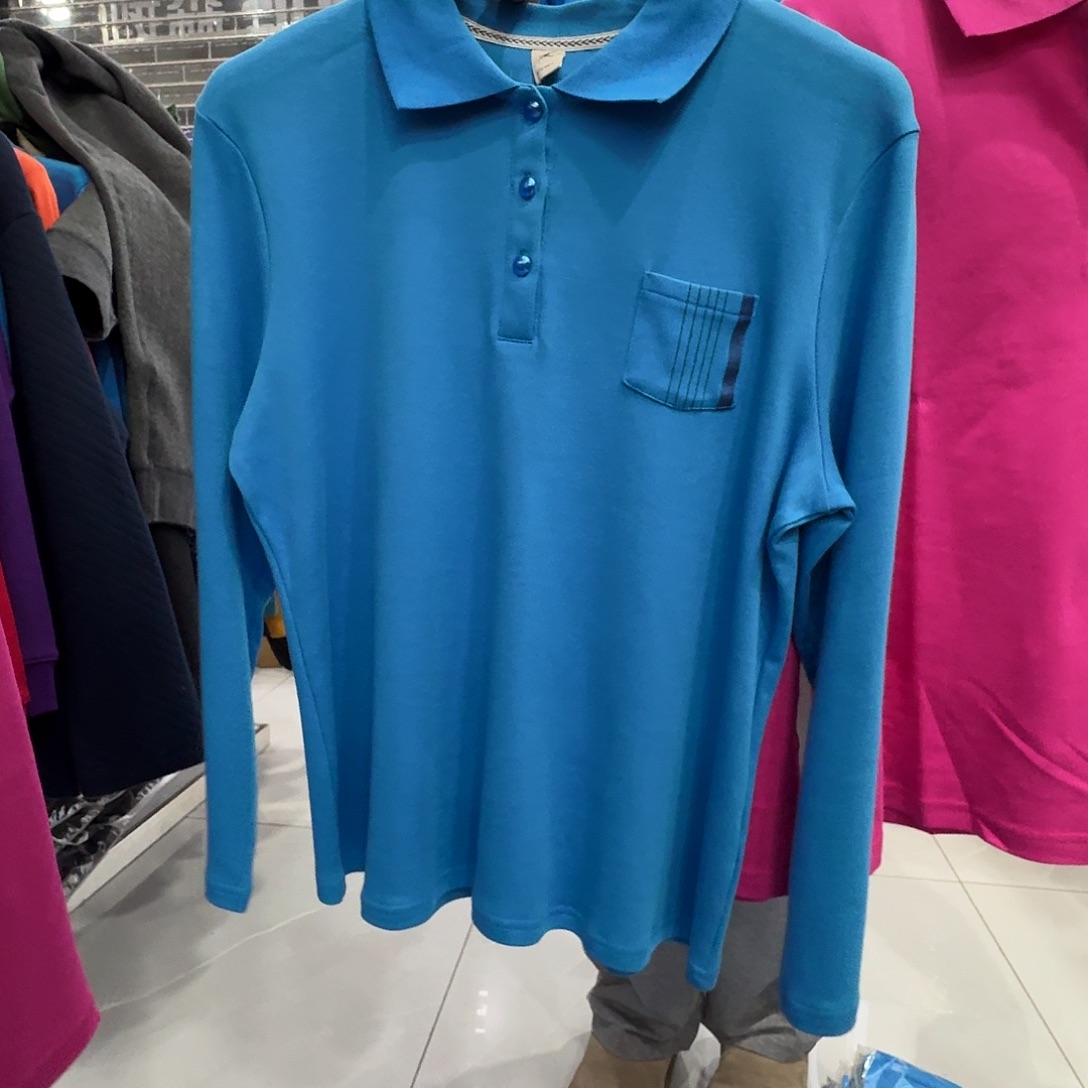 7438蓝色女士T恤175b