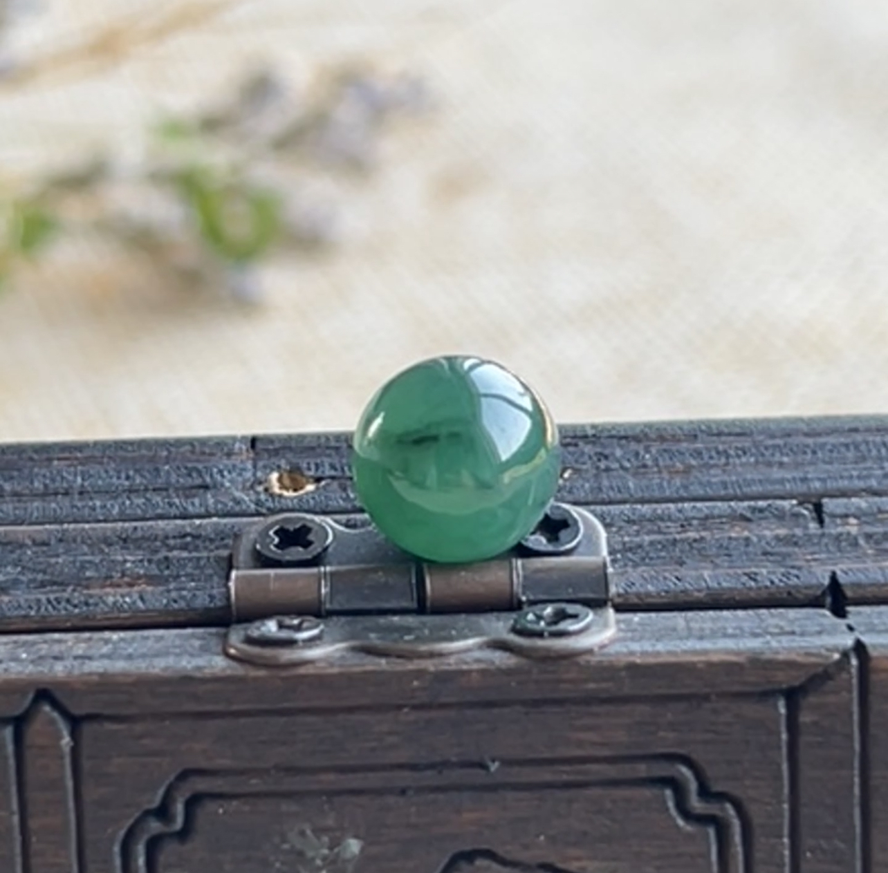 卡8.8天然缅甸a货满绿飘花翡翠圆珠子手串配珠转运珠吊坠顶珠满色