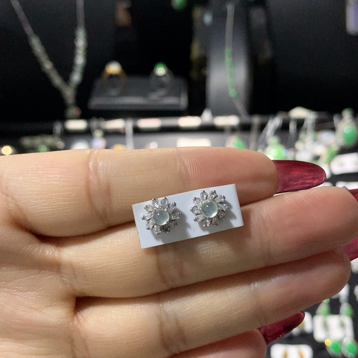 翡翠银S925镶嵌戒指