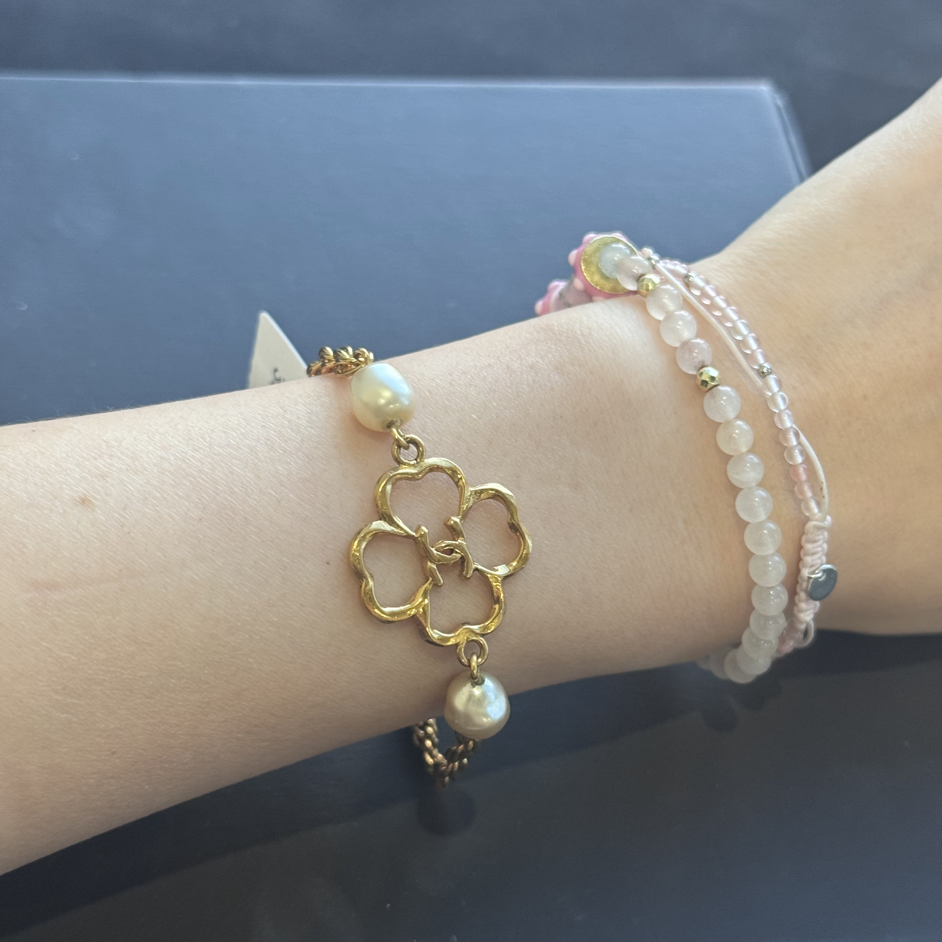 95新 Chanel/香奈儿 香奈儿镂空四叶草手链