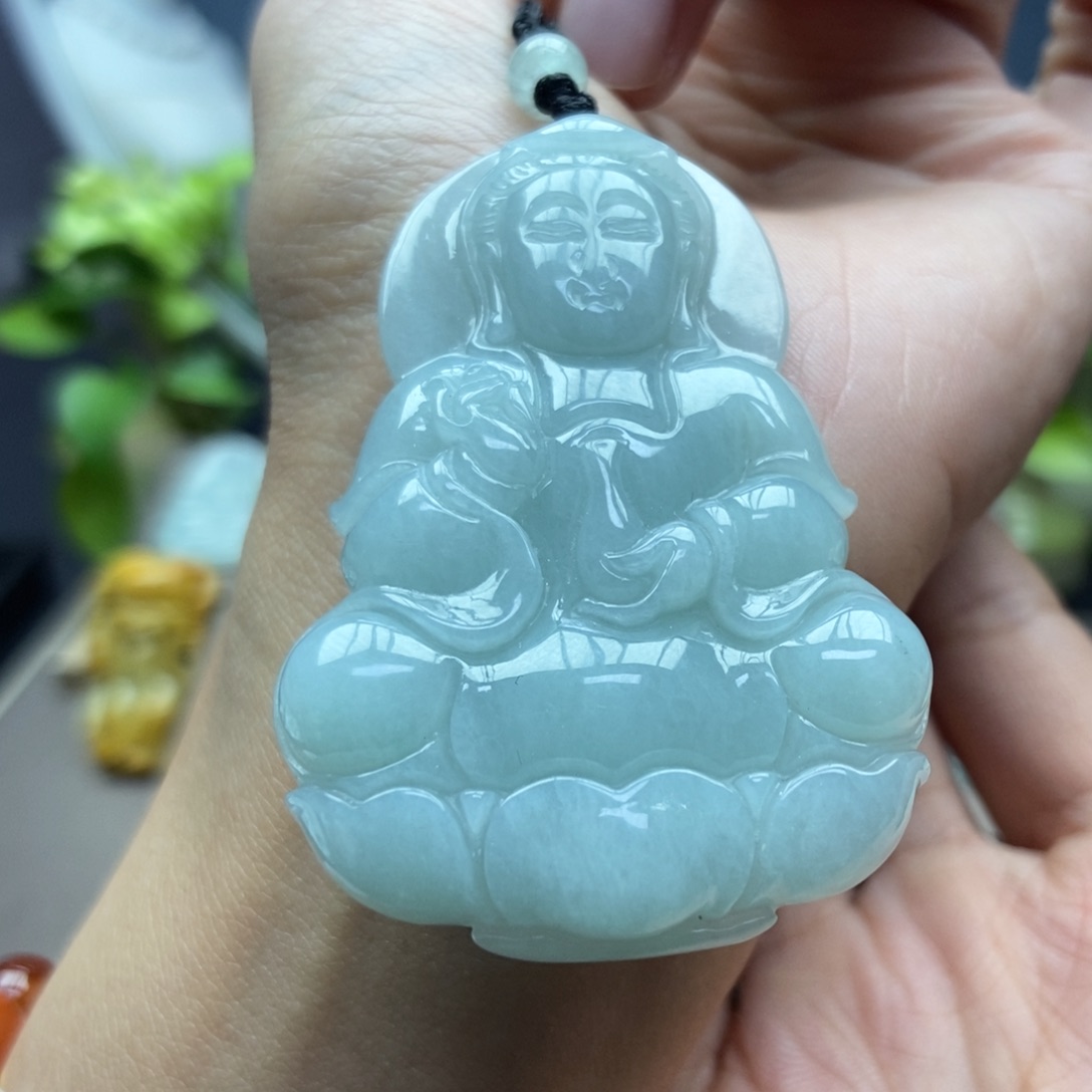 翡翠颈饰未镶嵌吊坠23