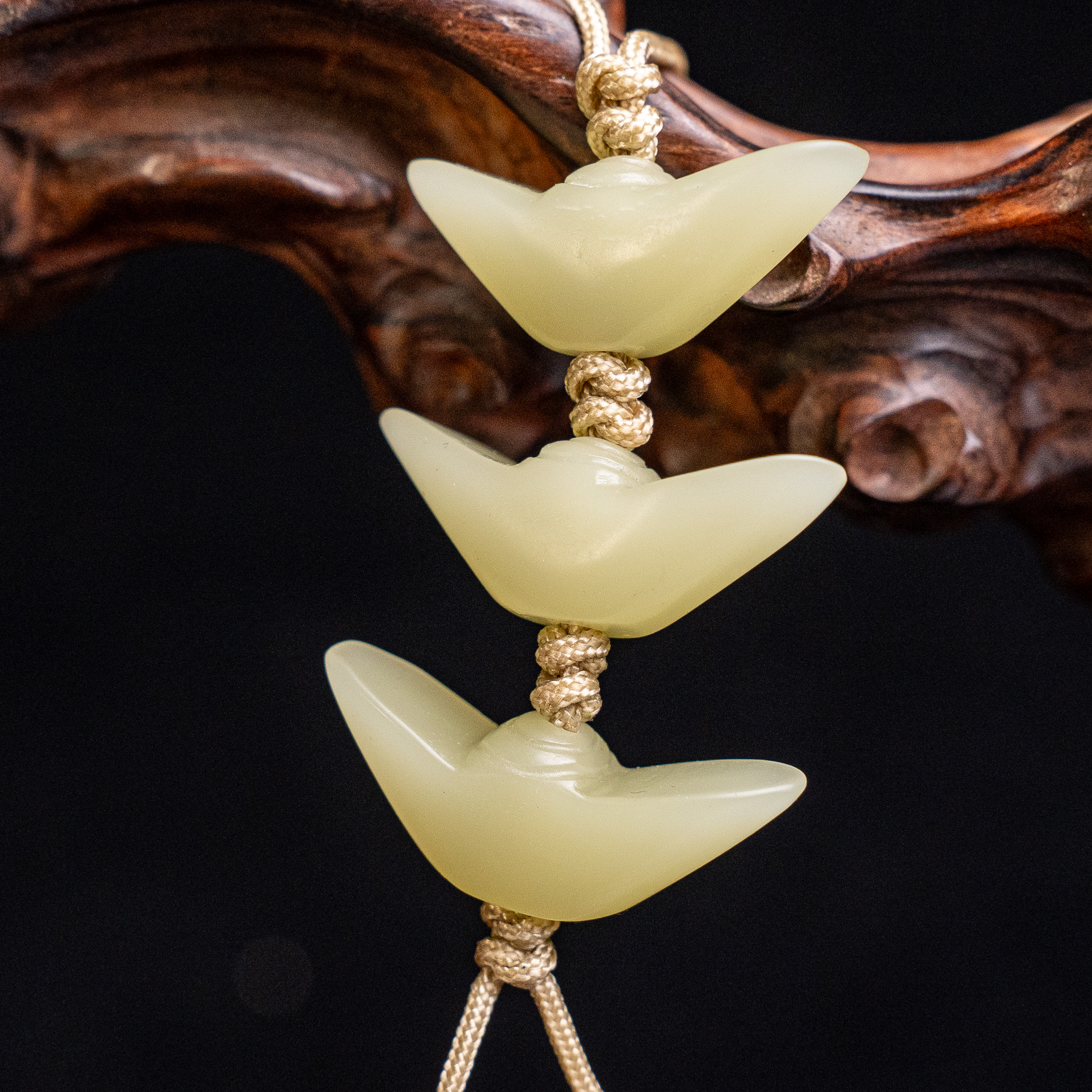 清代和田玉元宝串-LM