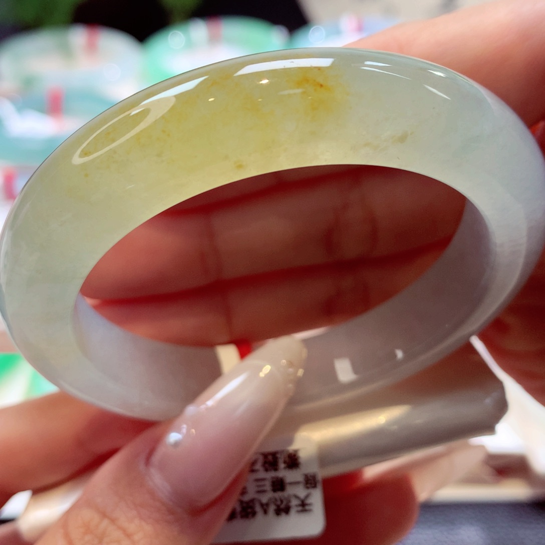 未镶嵌手镯翡翠冰黄翡9号66