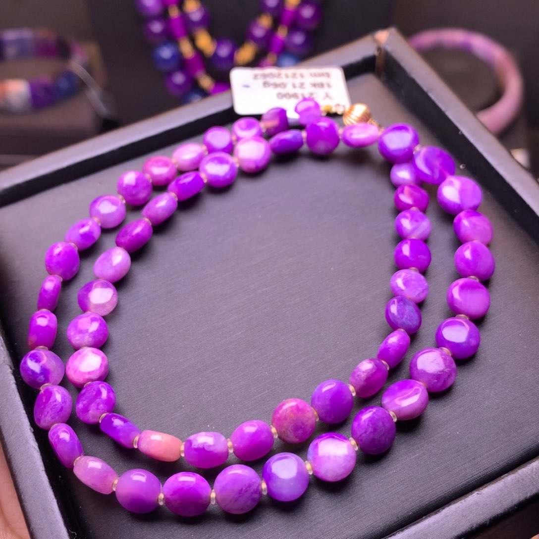 苏纪石（舒俱来）18K金镶嵌项链