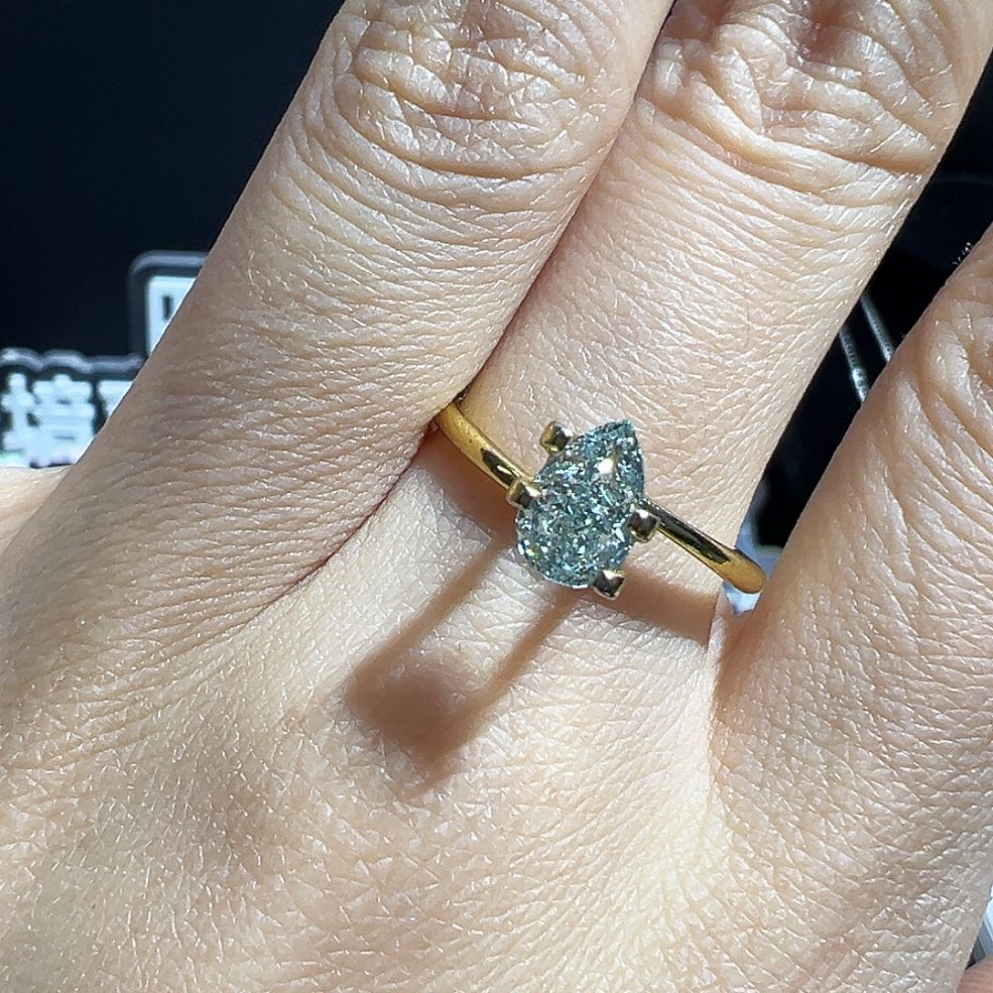 合成钻石裸石薄荷绿1.05双证书