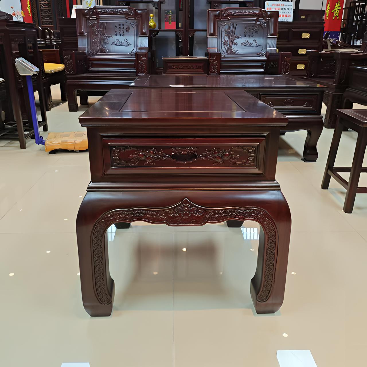 酸枝木祥云角几:长60宽53高60