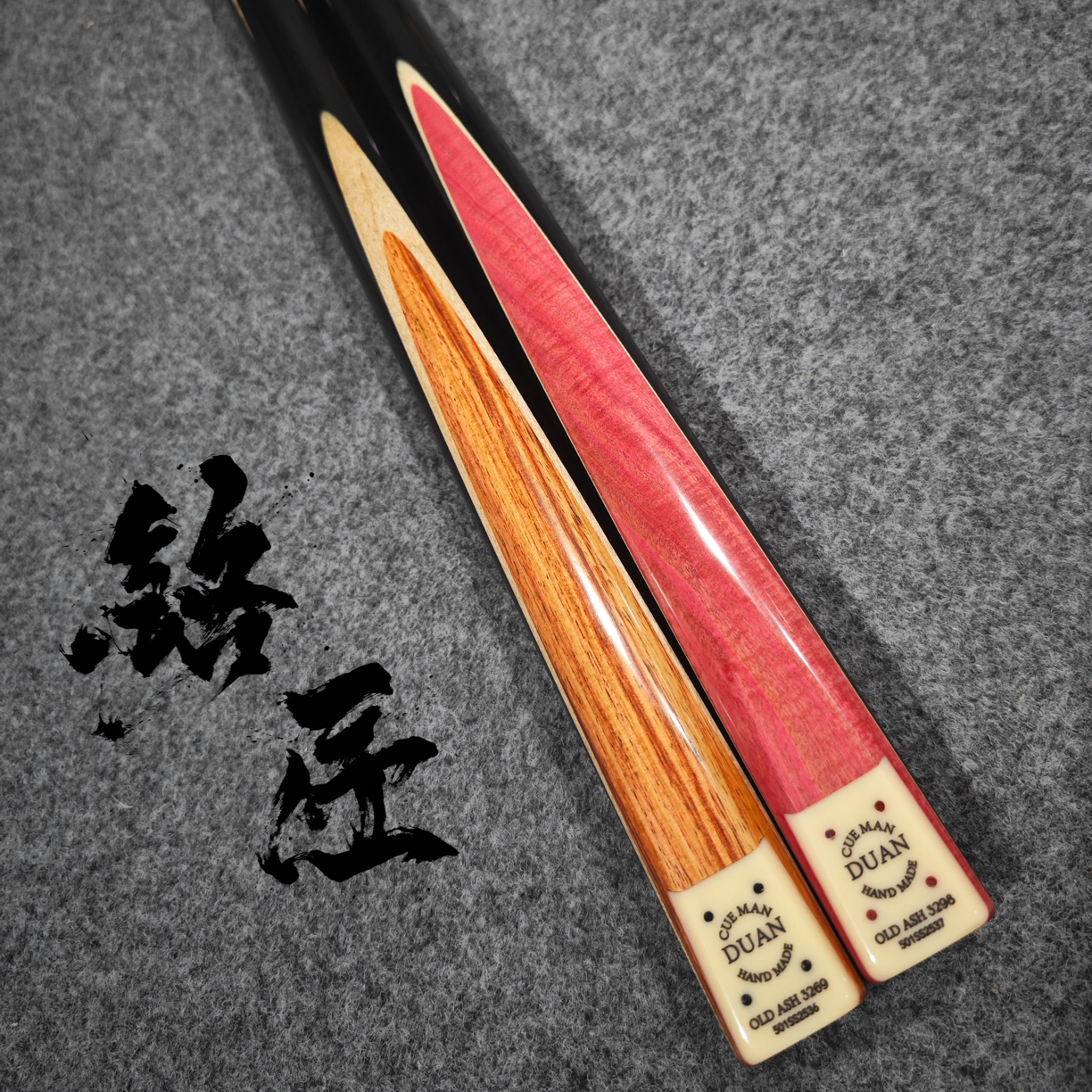 段氏方牌501ss台球杆斯诺克单插粉象中八手工杆