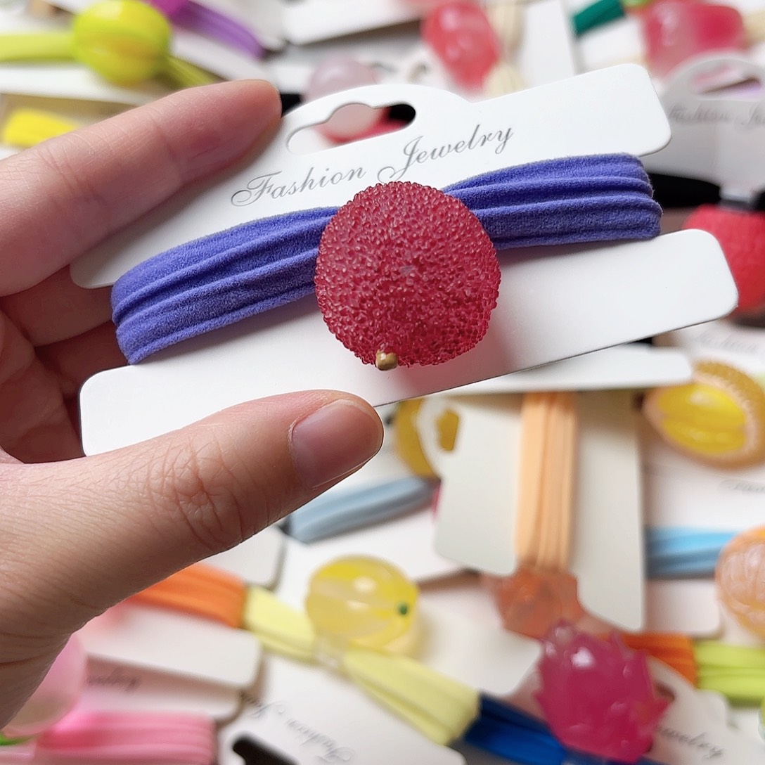 布艺非金属夜光杨梅发饰