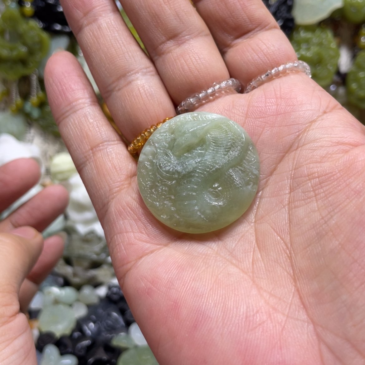 【闪购商品】岫玉颈饰未镶嵌86吊坠