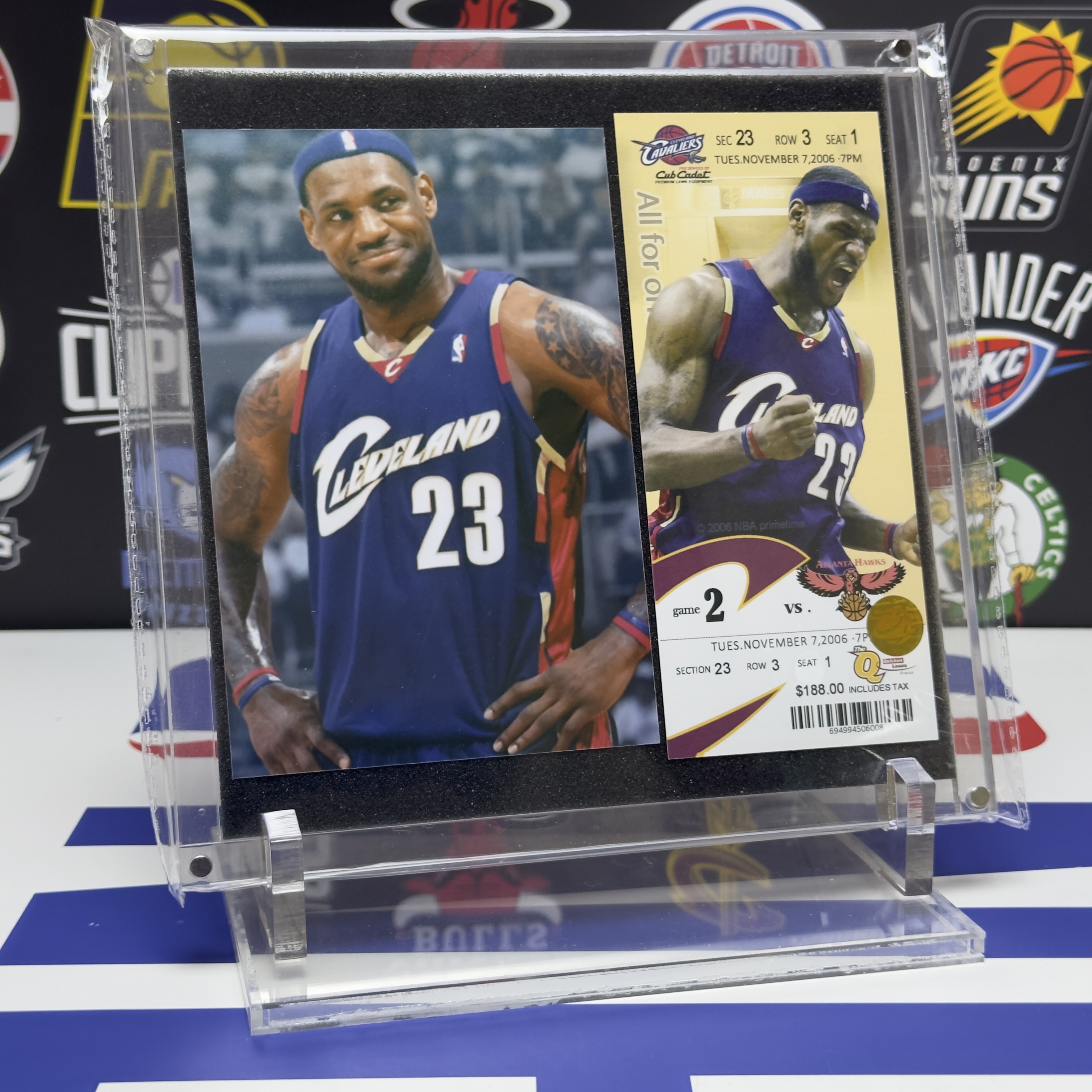 詹姆斯官方纪念版篮球球票比赛门票