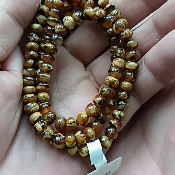 琥珀手链未镶嵌抚顺琥珀6m蜜蜡干白