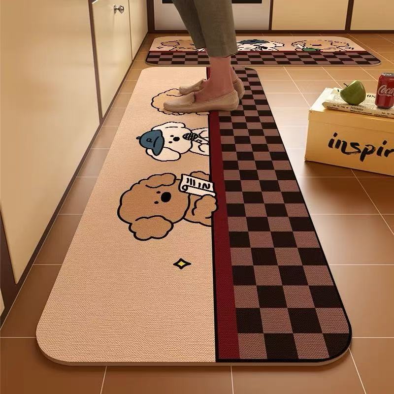 超1万人收藏（组合装）唱K小狗厨房套卫生间门口浴室地垫脚垫家用  