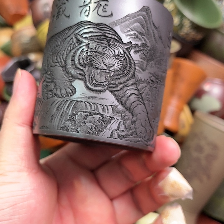 紫砂茶杯全手工紫砂主人杯