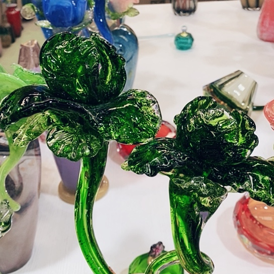 琉璃花瓶高45厘米