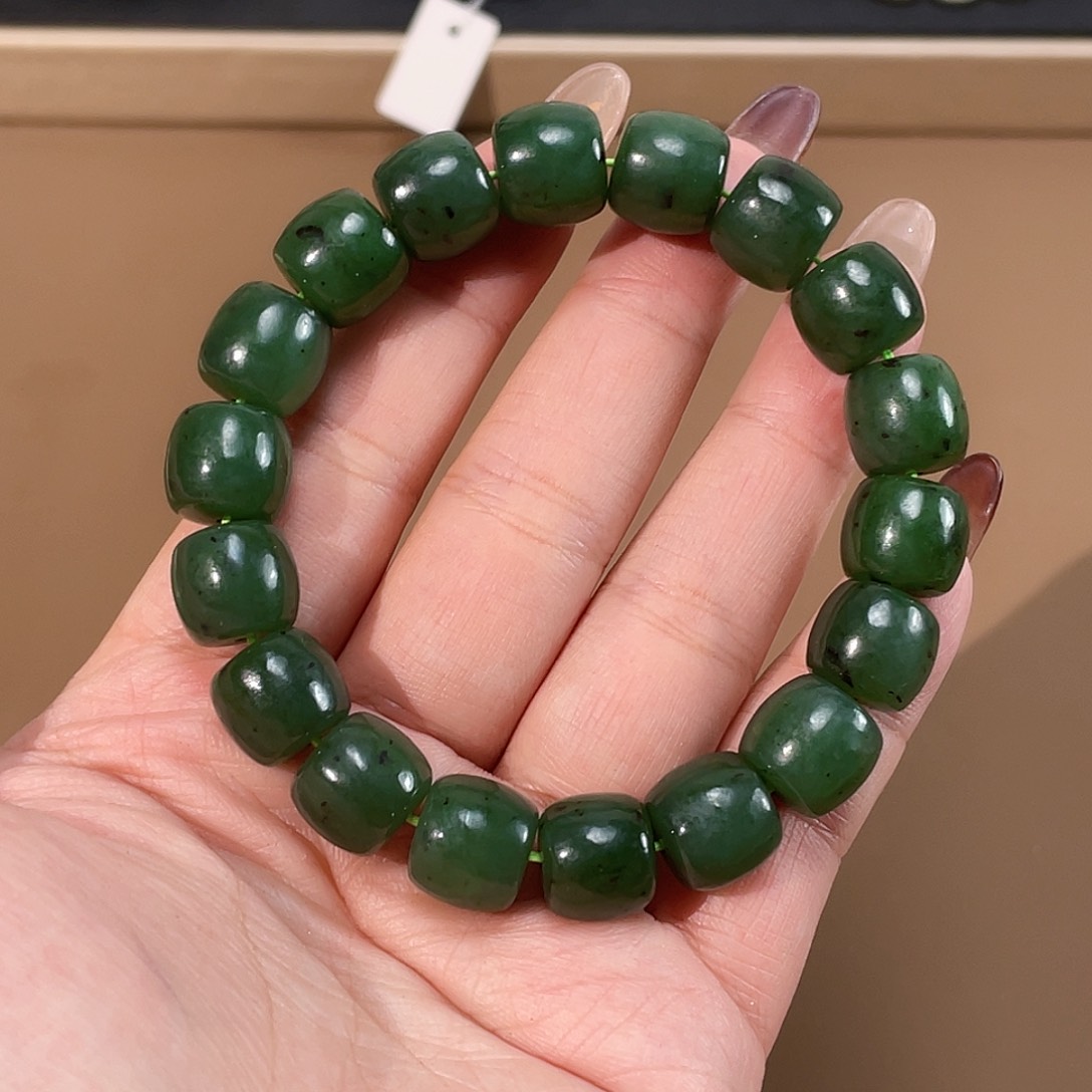 和田玉（碧玉）手链未镶嵌12