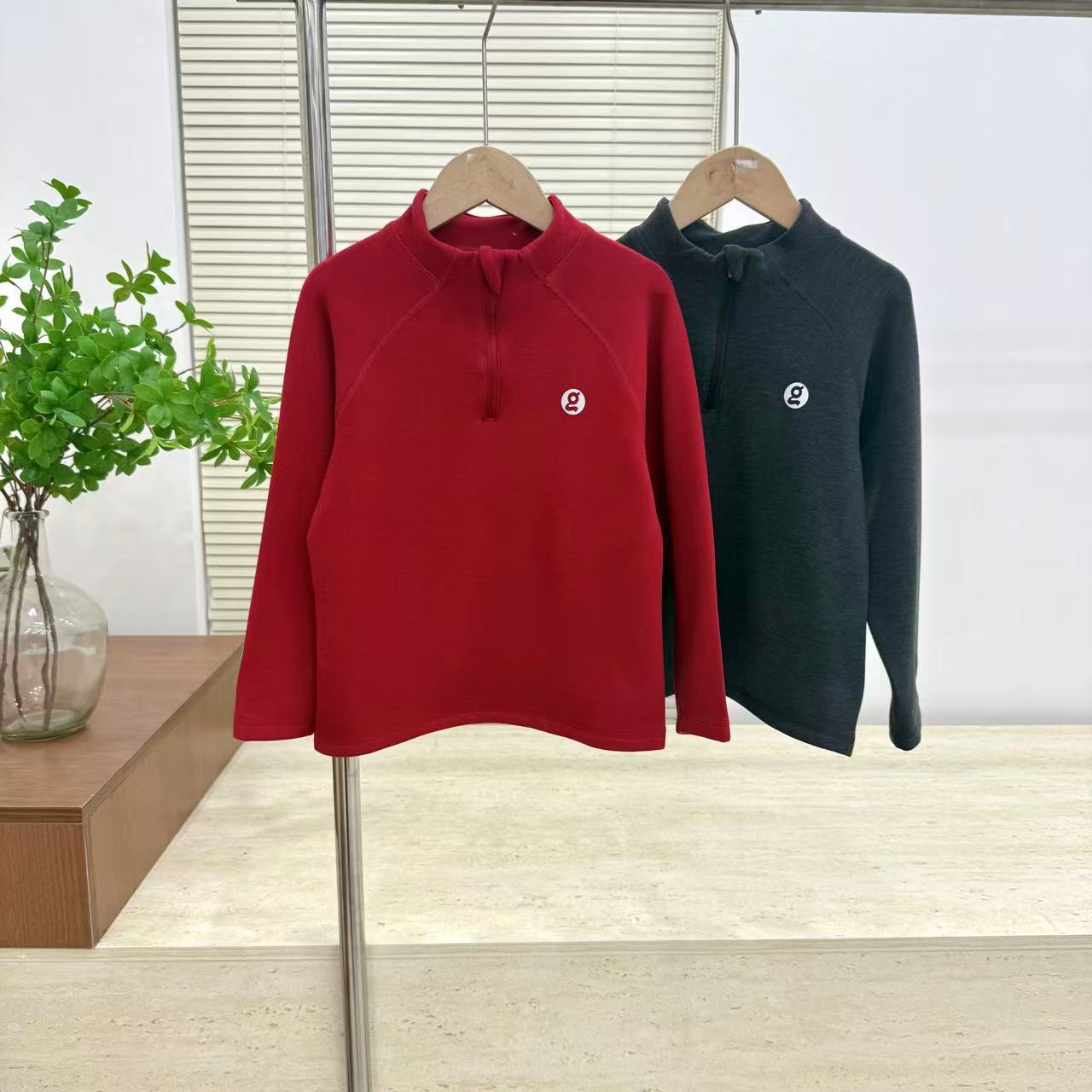 肉肉家-【半高领打底】冬季新款儿童软糯亲肤保暖打底衫