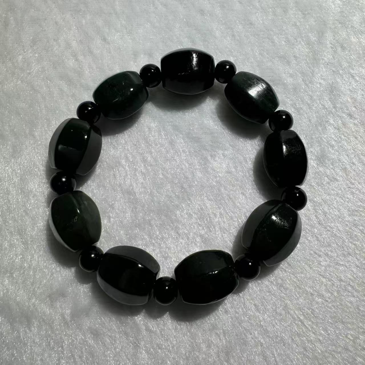 [研究员]  和田玉单圈原创手串 Z95 多样性发其一