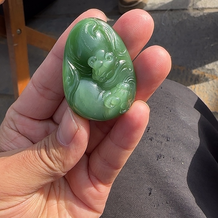 和田玉（碧玉）颈饰未镶嵌