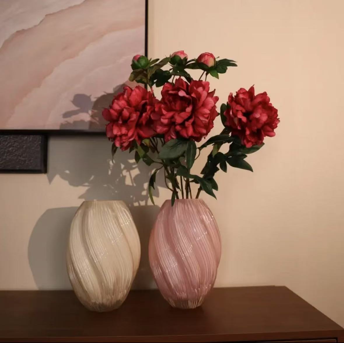 大号麦芽糖 | 加厚水晶玻璃花瓶水养鲜花玫瑰百合客厅餐厅高级感