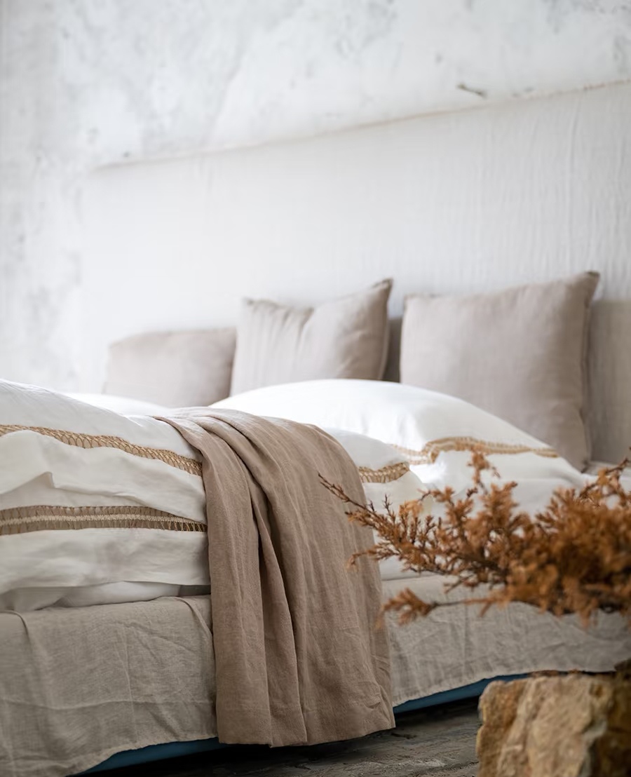 把自然睡进怀里！亚麻×黄麻拼接四件套