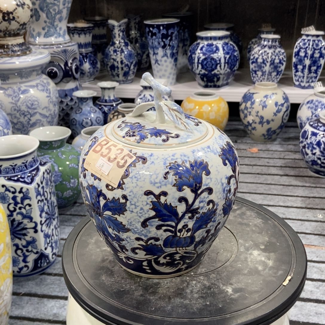 摆件摆件手绘釉下彩