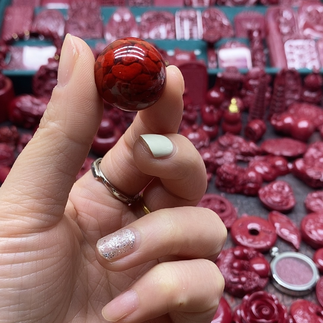 天然辰砂朱砂珠子