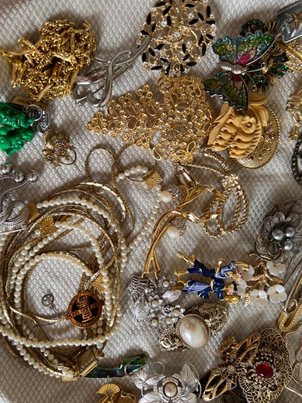 合金胸针 合金露露胸针耳饰戒指项链手链中古饰品怀旧简约年代