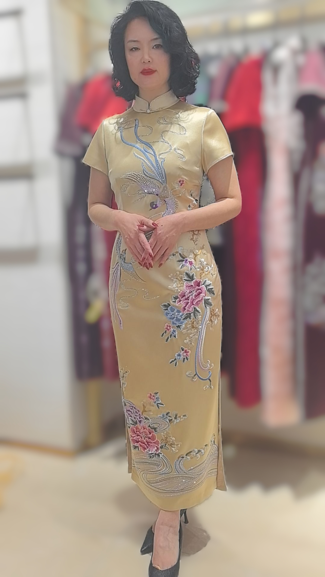 六礼17726帝王金重工喜妈妈喜婆婆礼服旗袍