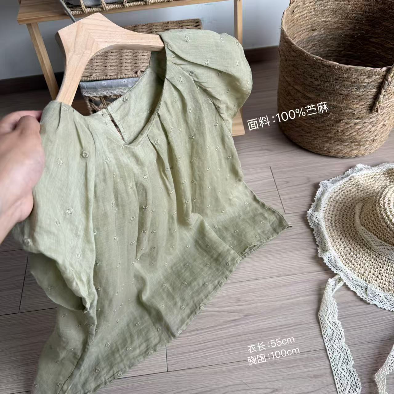 小柒家Y493-夏季通勤套头常规袖圆领短袖衬衫