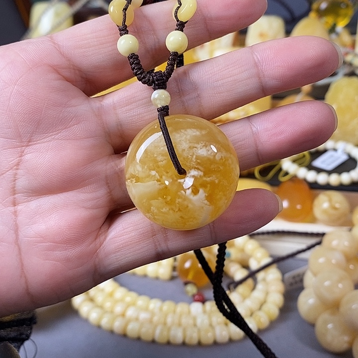 琥珀未镶嵌裸石水滴