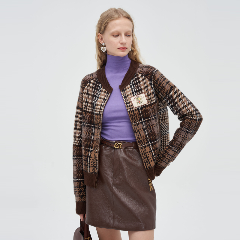 【周周专属】Caroline秋季新款绵羊毛多色高领毛针织衫C643103Z